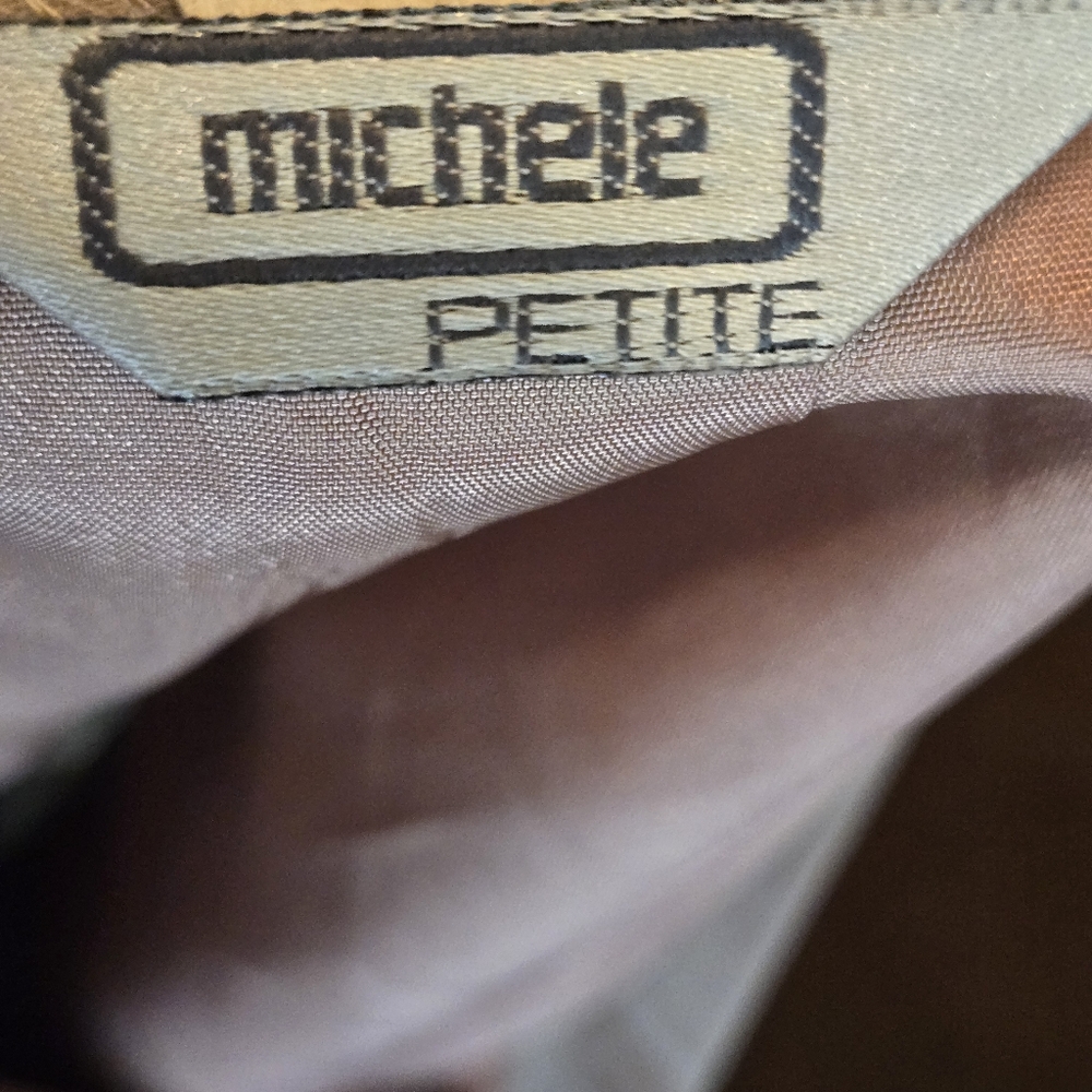 Michele Petite tan VINTAGE lined beautiful skirt szM - Picture 8 of 9